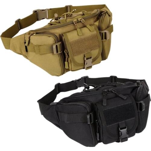 Mens Tactical Waist Bag Pack Oxford Fabric Military Pack Camo Waterproof Hip Belt Bag Pouch For Hiking Climbing Outdoor