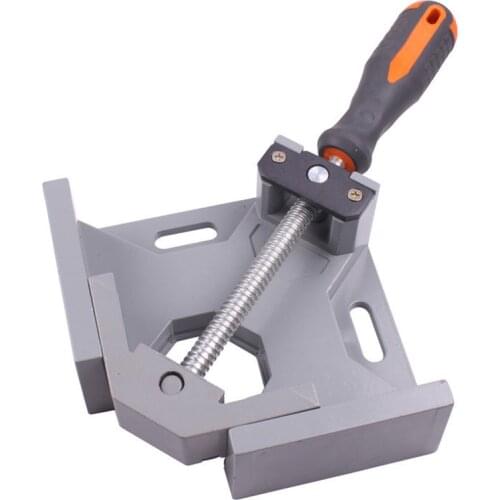 Single Handle 90 Degree Aluminum Alloy Woodworking Right Angle Clamp Puncher Frame Angle Tool Clamp Flat-Nose Pliers