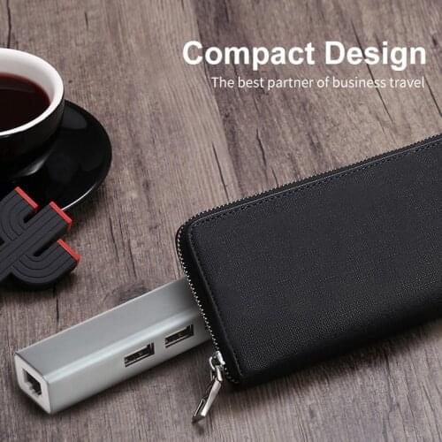 OFCCOM USB Ethernet USB Hub to RJ45 Lan Network Card 10/100Mbps Ethernet Adapter for Mac iOS Laptop PC Windows USB 2.0 Hub