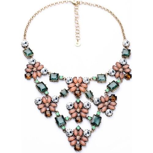 Bulk Price Fashion Women Jewelry 2014 Resin Glass Zinc Alloy Large Pendants Necklaces Best Friend