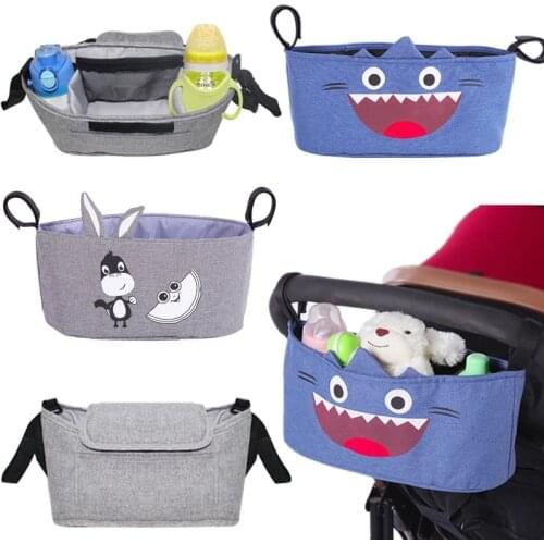 Cartoon Baby Stroller Organizer Diaper Bags Maternity Nappy Bag Accessories Cup Multifunction for Portable Baby Carriage