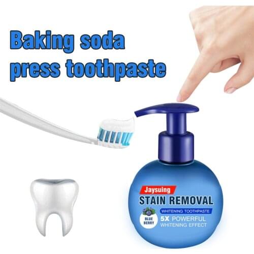 HOT Baking Soda Toothpaste Whitening Stain Remover 220g Press Intensive Toothpaste for Brushing Teeth NDS