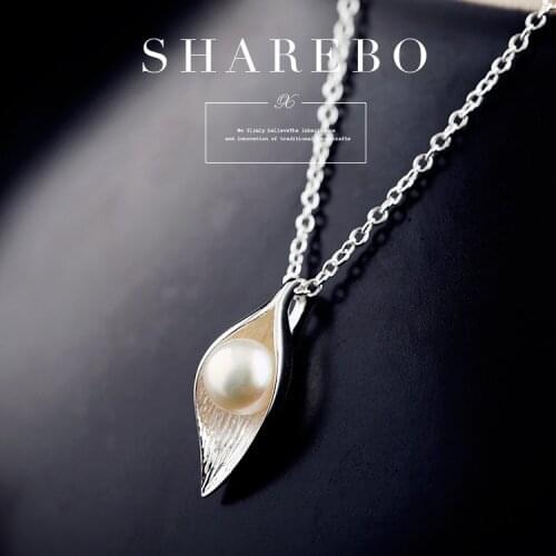 925 Sterling Silver leaves Necklaces & Pendants For Women Fashion Lady Festival Gift Sterling-silver-jewelry