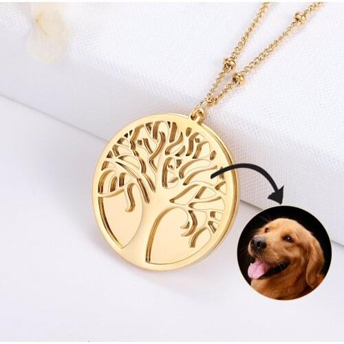 MYDIY Personalized Photo Pendant Customized Necklace Photo for Your Baby Baby Mom and Dad Grandparents A Gift for Family Members
