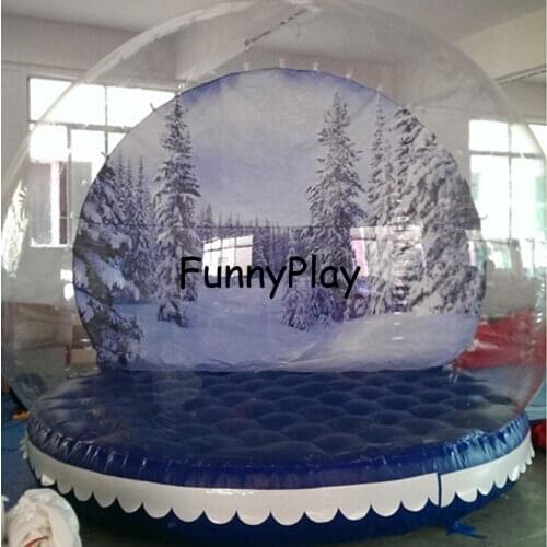 Clear Decorating Inflatable Christmas Plastic Balls, Advertising Giant Inflatable Snow Globe Ball For Festival Shows Decoration