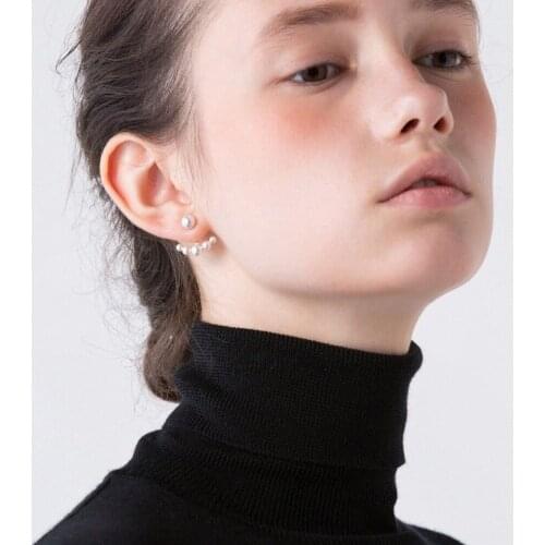 RIR Vintage Stainless Steel Gold Pearl Stud Earrings Elegant Temperament Ladies Jewellery Earrings Give Her Best Gift