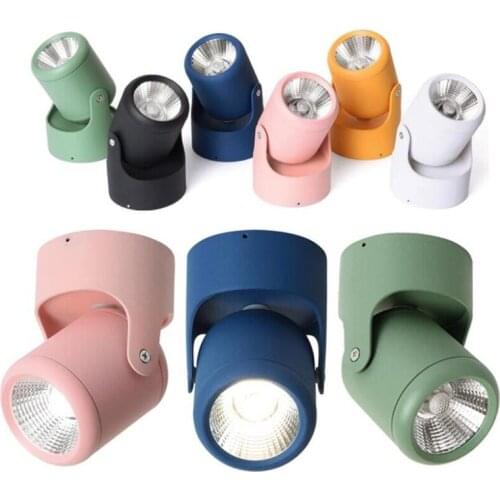 LED Spotlight Surface Mounted 7W 10W 15W 20W Dimmable COB Colorfull LED Lamp Ceiling Down light Indoor Home Store LED Downlight
