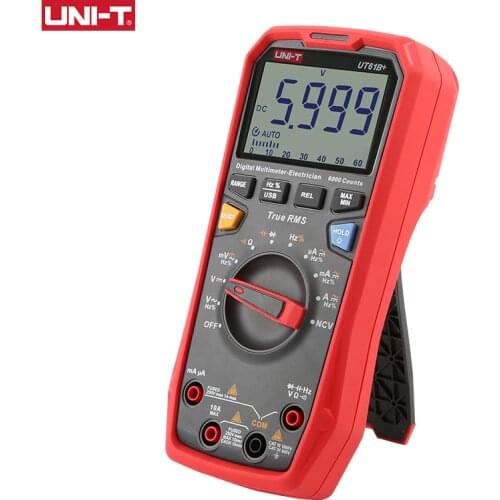 UNI-T UT61B+ Unit Multimeter Digital 6000 Counts LCD Display DC AC 1000V True RMS Auto Range Capacitance Test 60mF Meter
