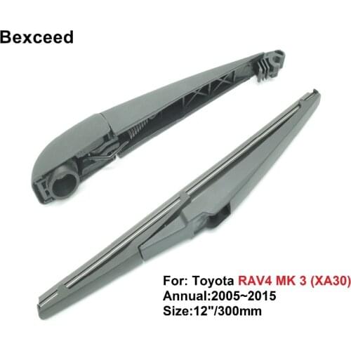 For Toyota RAV4 MK 3 (XA30) Rear Wiper Blade 12"/305mm Bexceed of Rear Rain Window Windshield Windscreen 2005~2015