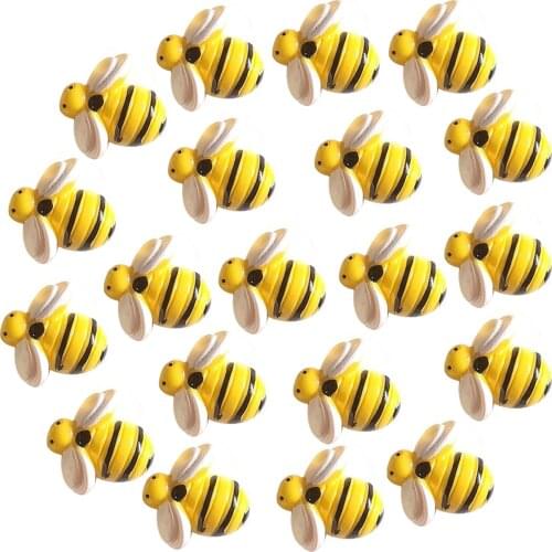 1pc TBoxBo, 20 pezzi di piccole api in resina, decorazione 3D con api dipinte con re refrigerator magnets home decor