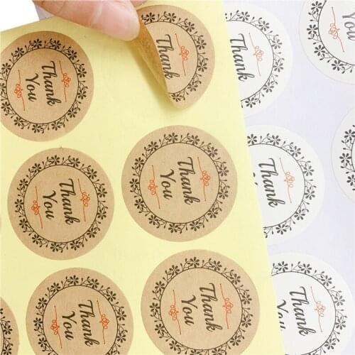 100pcs/lot Cute Thank You Sealing Stickers Packaging Label Gift Bag Candy Box Decor