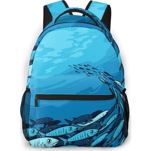 2021 Travel Backpacks Fishes Girl Backpack For Women Large Capacity School Bag For Teenage