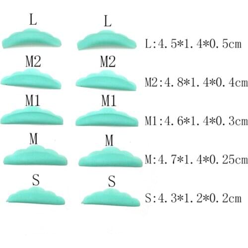 5 Pairs/Bag Eyelashes Perming Rods S M M1 M2 L Soft Silicone Eyelash Perm Pads for Lash Lift Cilia Beauty Makeup Lifting Tools