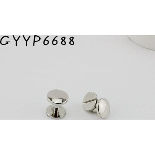 50pcs 3 colors copper 10mm head metal polished stud DIY bag bottom rivets in screws purse decorative metal rivet