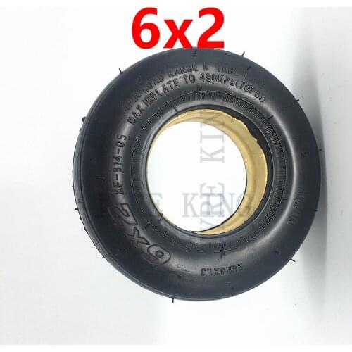 6 Inch Filling Tyre 6X2 Thickening Solid Tire for Electric Scooter Wheel Chair Truck F0 Pneumatic Trolley Cart Parts