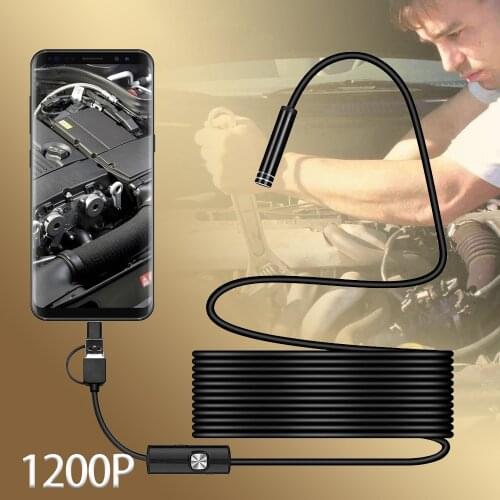 8mm Type C Endoscope Camera Flexible For Mobile Boroscope Usb Camera Proble For Smartphone Video Endoscope For Android