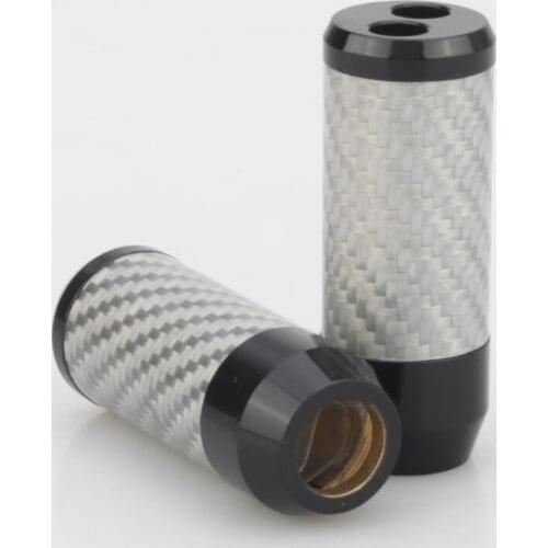 Audiocrast CP102 Carbon Fiber Pure brass chrome Plated 1 hole to 2 holes adapter Wire Upgrade Headphone Cable Splitter Cable Pan