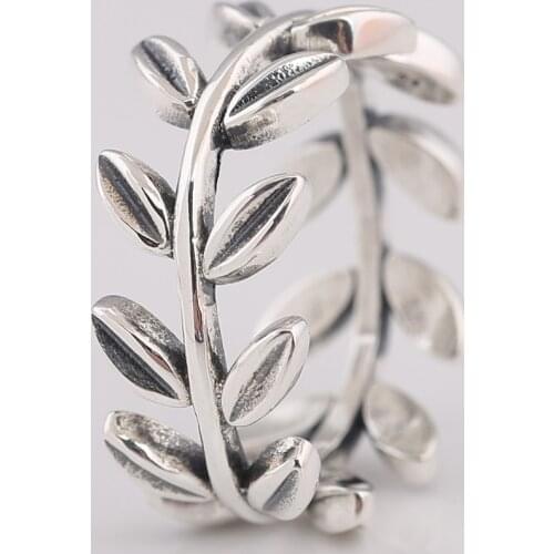 Authentic S925 Victory & Peace Laurel Wreath Ring For Women Wedding Party Gift fit Lady Fine Jewelry