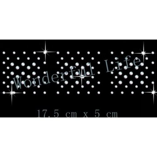 Free shipping Square Border Pattern Rhinestone Applique in AB crystal