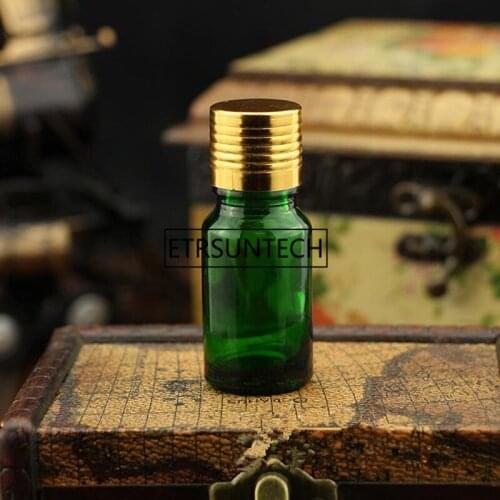 10ml Essential Oil Bottle With gold Lid Refillable Bottle Pot Portable Travel Body Cream Container F1561