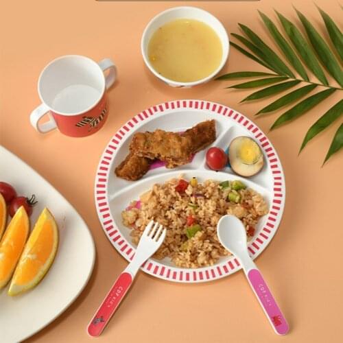 Childrens Plate Spoonware Set Baby Dinner Plate Kids Tableware
