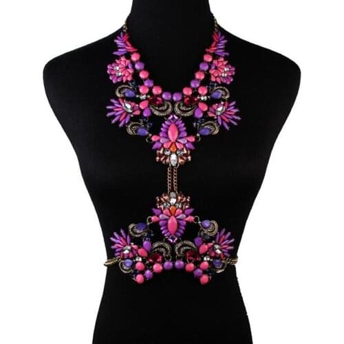DiLiCa Fashion Womens Cross Chain Jewelry Crystal Stone Flower Bib Statement Chunky Choker Collar Necklace Accessories