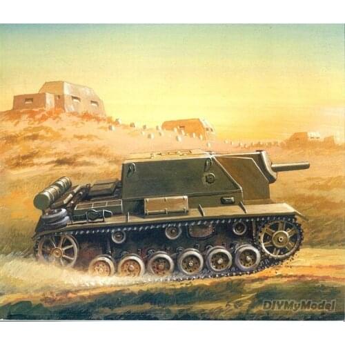 DIYMyModeI Soviet sg-122 self propelled gun DIY Handcraft Paper Model KIT Handmade Toy Puzzles Gift Movie props