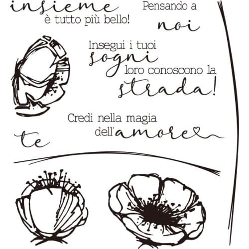 Italian words Swan Transparent Clear Silicone Stamp/Seal for DIY scrapbooking/photo album Decorative clear stamp sheets A124