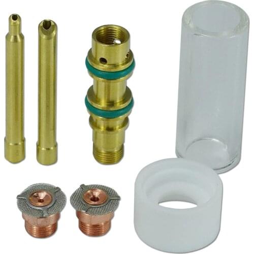 Pyrex Cup Gas Saver Kit for SR WP 17 18 26 TIG Welding Torch 7pcs