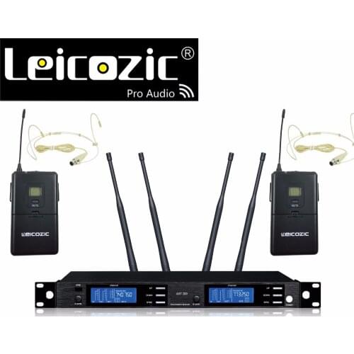 Leicozic microfono lavalier mic atx200 wireless microphone microfoon inalambricos true diversity profissional mike wireless