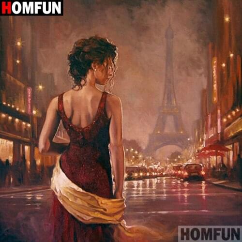 HOMFUN Full Square/Round Drill 5D DIY Diamond Painting "beauty" Embroidery Cross Stitch 5D Home Decor A00574