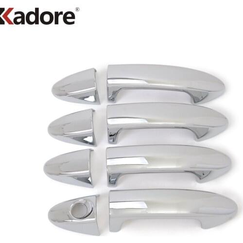 For Ford Fiesta 2009 2010 2011 ABS Chrome Side Door Handle Cover Trim Car Sticker Styling Exterior Car Accessories