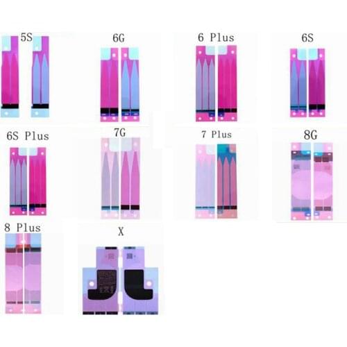 2pcs Ori Battery Adhesive Sticker For iPhone 11 pro max X 8 plus 7 6s 6 5s 5c Anti-Static Double-Sided Glue Tape Strip Replace
