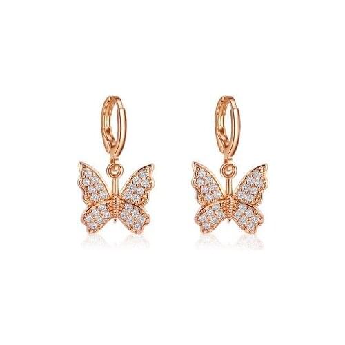 New fashion Elegant temperament full butterfly earrings For Women girl Accessories jewelry wholesale