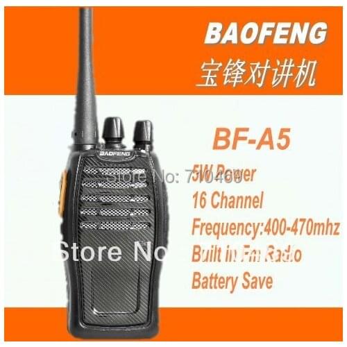 DHL freeshipping+10pcs/lot baofeng bf-a5 uhf 5W long range walkie talkie 2 way radio 1-10km talk range bfa5 interphone