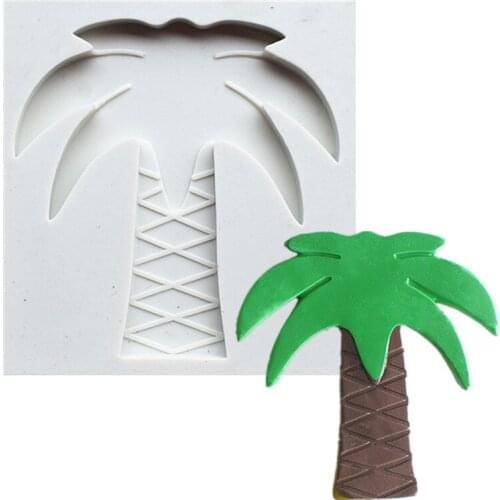 DIY Coconut Trees Shape Silicone Mold, For Fondant Cake Mold, Bakware Tools, Soap Mold ,Sugar Tool