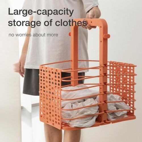 Collapsible Laundry Basket Toy Storage Dirty Clothes Hamper Portable Cloth Storage Hollow Basket Open Top Design Lightweight