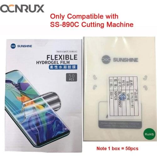 Sunshine 50pcs/lot Flexible Hydrogel Film SS-057 for SS-890C Auto Film Cutting Machine Mobile Phone Screen Front Back Film Cut