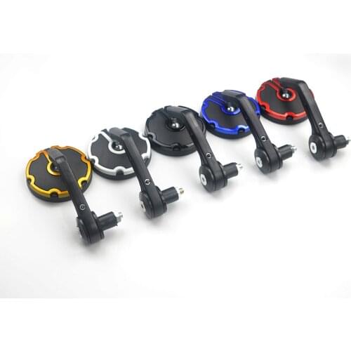 Evomosa Motorcyce Bar End Mirrors Side Rear View Round Cafe Racer Mirrors For 7/8" Inch 22 mm Handle Bar Ends Mirrors Glasses