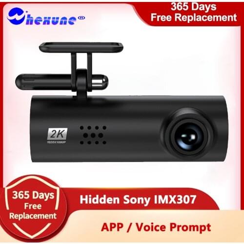 WHEXUNE WIFI Dash Cam Car DVR Camera APP & English Voice prompts 1080P HD Night Vision G-sensor Video Recorder Dashcam Camcorder