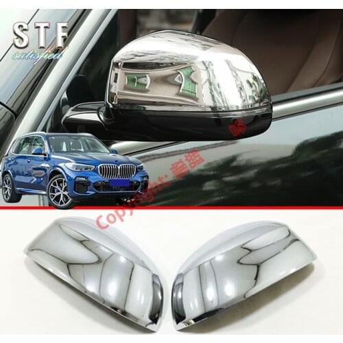 ABS Chrome Car Accessories Side Mirror Cover Trim Rear View Cap Overlay Molding Garnish For BMW X5 G05 2019 2020