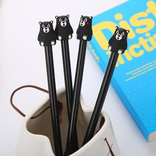 1 Pcs Cute Stereo Bear Neutral Pen Creative Student Stationery Good Quality Office Signature Pen Kawaii School