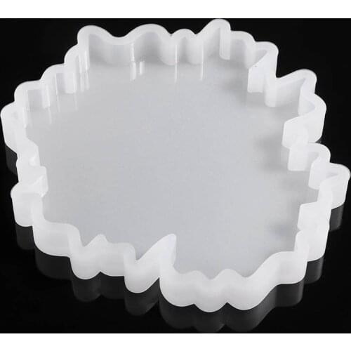 1pc 90*11mm Epoxy Resin Silicone Mold Irregular Shape Coaster Casting Mold Making Mould Tool Home DIY Accessory