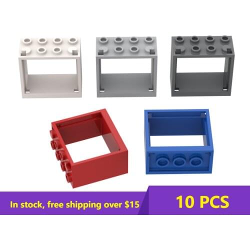 10PCS MOC Bricks Bricks 60598 2x4x3 Window Frame Ldd60598 for Building Blocks Parts DIY Construction Christmas Gift Toys