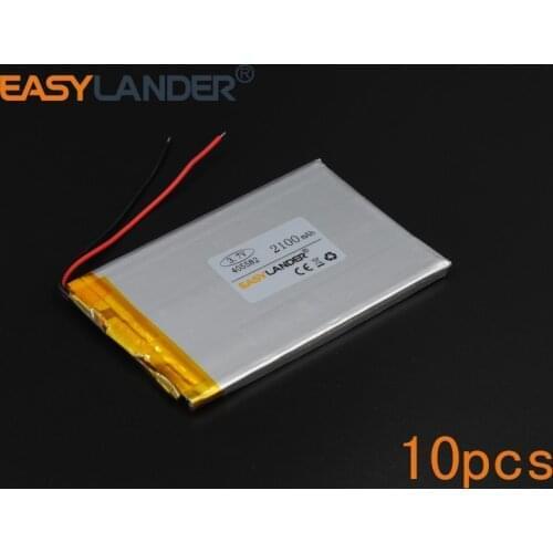 10pcs/Lot 3.7V 2100mAh 405582 Polymer Li-ion Battery For electronic part DIY Speaker Flash lighting Oticon Streamer safety GPS