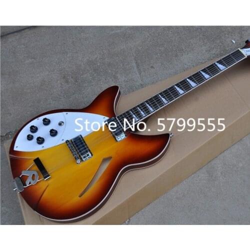 Left hand 12-string guitar, 360 electric guitar, Sun paint, Rosewood fingerboard, half-empty guitar, free shipping