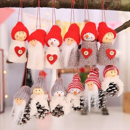 2/3pcs Christmas Tree Decorations Cute Angel Doll Girl Pendant Navidad 2021 New Year Christmas Tree Ornaments Xmas Gift for Kids