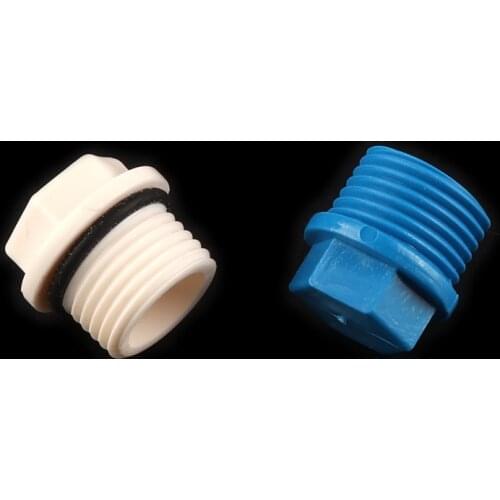 30pcs PVC Male Thread Connector 1/2"3/4"1" PVC End Cap Plug for Garden Irrigation Stop Water Fittings