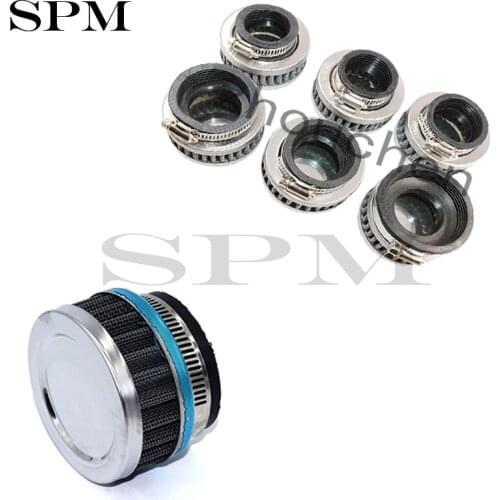 35/42/48/52mm Air Filter Cleaner Motorcycle Pit Bike Stainless Steel Intake for Honda/Kawasaki/Yamaha Moto