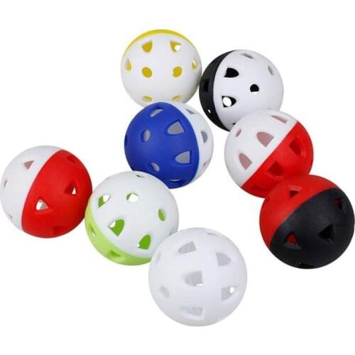 8pcs/Lot 45mm Golf Ball Airflow Hollow With Hole Practice Balls Soft PE Ball Golf Training Aids Indoor Outdoor Golf Accessories